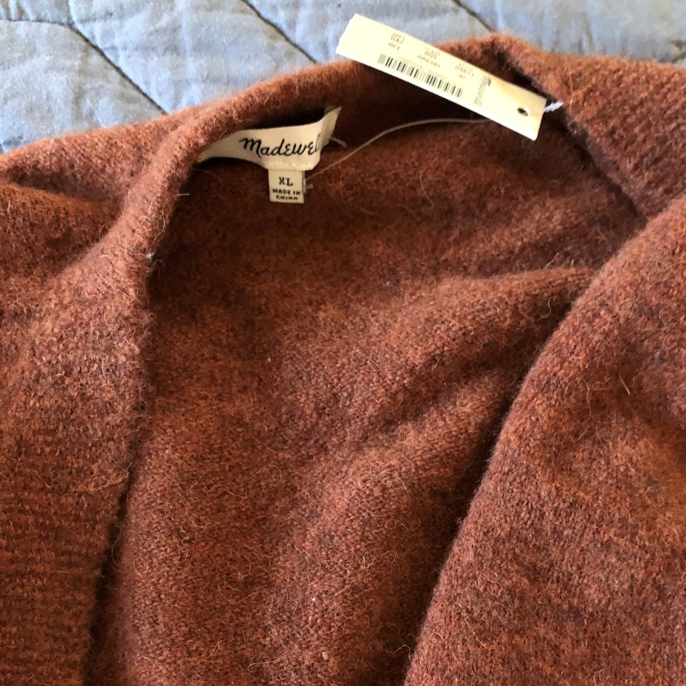 NWT Madewell Kent Cardigan, size XL